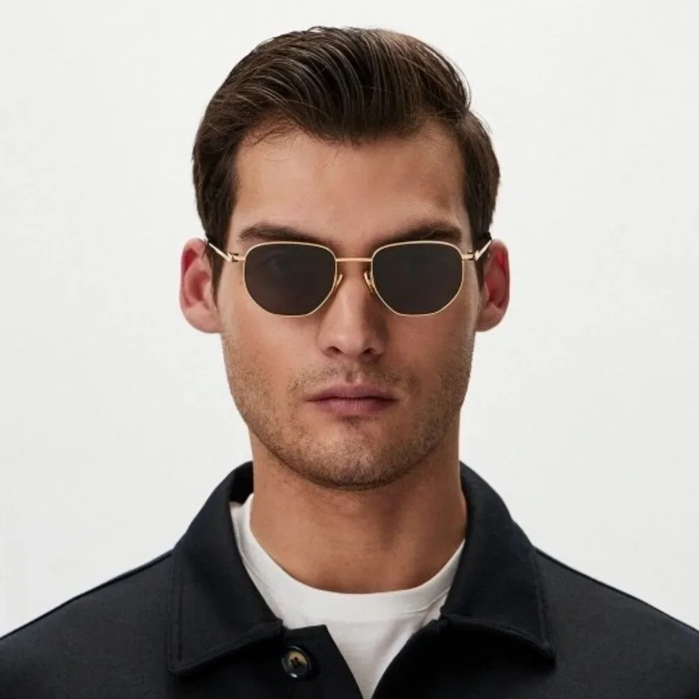 BRAND NEW Bottega Veneta BV1301S 001 Gold Grey Split Panthos Unisex Sunglasses - Picture 10 of 11